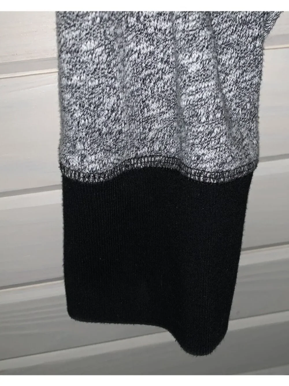 Banana Republic Sz XL Gray Sweater Mens Pullover Black Trim Cotton Blend EUC
